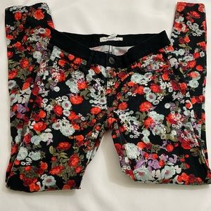 BCBG Black Floral Jeans